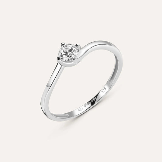 Anello Solitario Claire Oro Bianco Cubic Zirconia Ref. 1412179