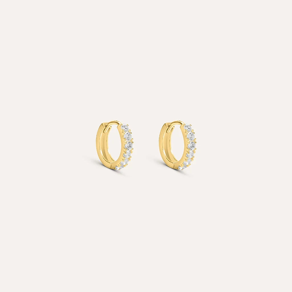 Orecchini A Cerchio Toujours Oro Giallo Cubic Zirconia Ref. 1411827