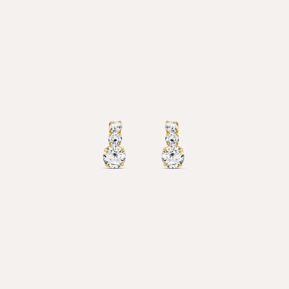 Orecchini Lobo Trilogy Bon Ton Oro Giallo Cubic Zirconia Ref. 1435995