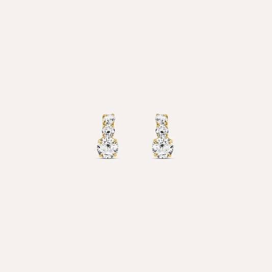 Orecchini Lobo Trilogy Bon Ton Oro Giallo Cubic Zirconia Ref. 1435995